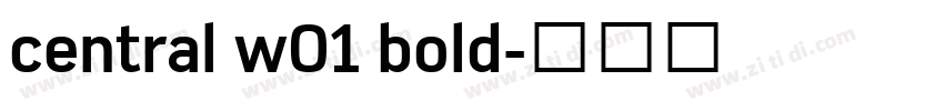 central w01 bold字体转换
